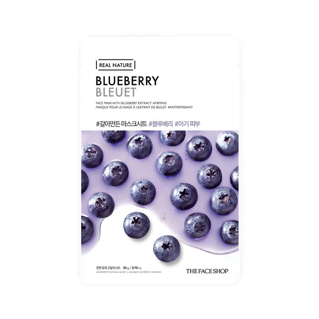 THE FACE SHOP Real Nature Face Mask BLUEBERRY 1pc (20g)