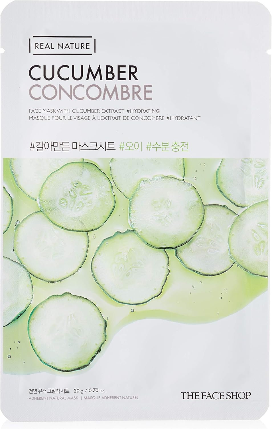 THE FACE SHOP Real Nature Face Mask CUCUMBER 1pc (20g)