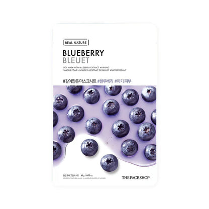 THE FACE SHOP Real Nature Face Mask BLUEBERRY 1pc (20g)