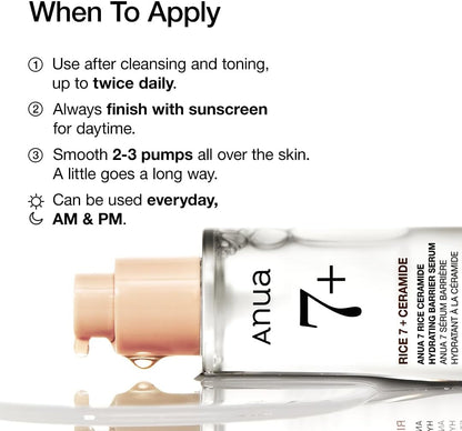 ANUA 7 Rice Ceramide Hydrating Barrier Serum (50ml)