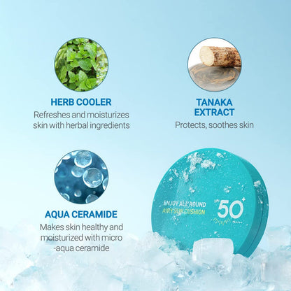 SCINIC Enjoy All Round Airy Sun Cushion EX SPF50+PA++++ [25GM]