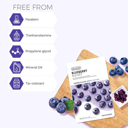 THE FACE SHOP Real Nature Face Mask BLUEBERRY 1pc (20g)