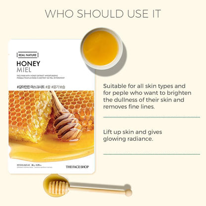 THE FACE SHOP Real Nature Face Mask HONEY 1pc (20g)