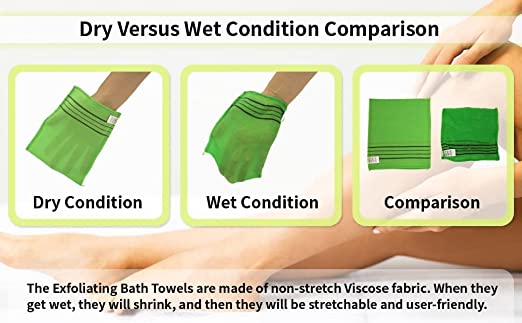 HAPPY Italy Towel Genuine Korean Exfoliating Gloves/Scrub Mitts 2Pcs (1Pair)