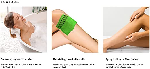 SONGWOL Italy Towel Genuine Korean Exfoliating Gloves/Scrub Mitts 2Pcs (1Pair) YELLOW