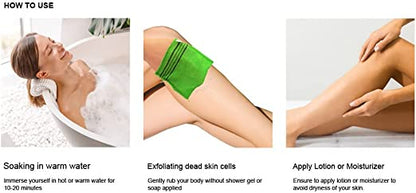 SONGWOL Italy Towel Genuine Korean Exfoliating Gloves/Scrub Mitts 2Pcs (1Pair) YELLOW