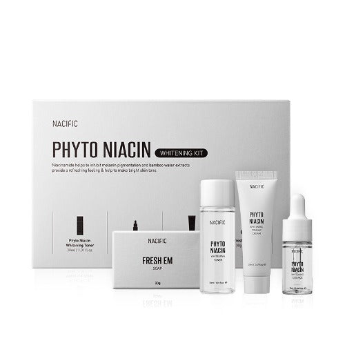 NACIFIC PHYTO NIACIN WHITENING KIT (Soap 30g+Toner 30ml+Essence 10ml+Cream 20ml)