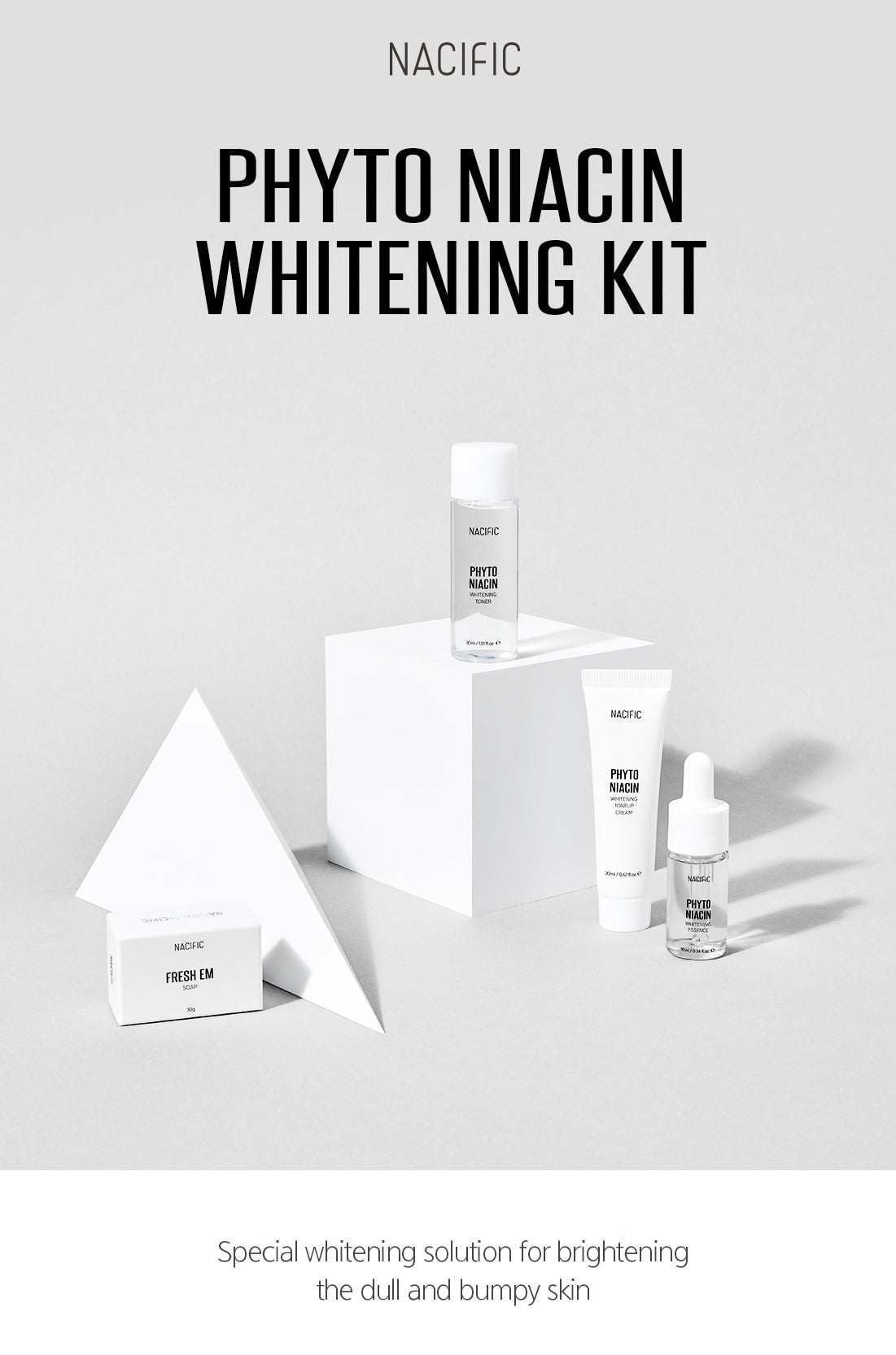 NACIFIC PHYTO NIACIN WHITENING KIT (Soap 30g+Toner 30ml+Essence 10ml+Cream 20ml)