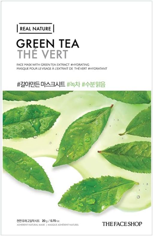 THE FACE SHOP Real Nature Face Mask GREEN TEA 1pc (20g)